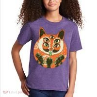 5 Eyed Alien Cat Kids T-Shirt thumb 2