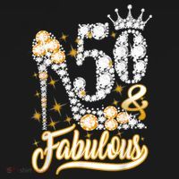 50 & Fabulous 50 Years Old 50th Birthday Diamond Crown Shoes Coaster thumb 2