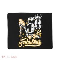 50 & Fabulous 50 Years Old 50th Birthday Diamond Crown Shoes Mousepad thumb 0