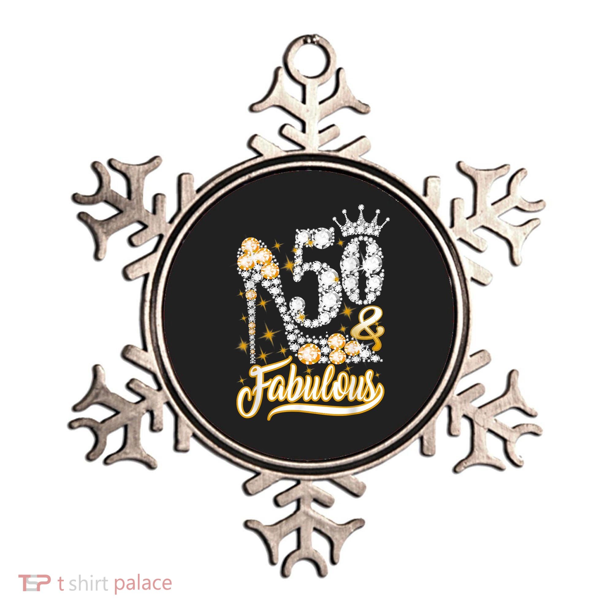 50 & Fabulous 50 Years Old 50th Birthday Diamond Crown Shoes Ornament