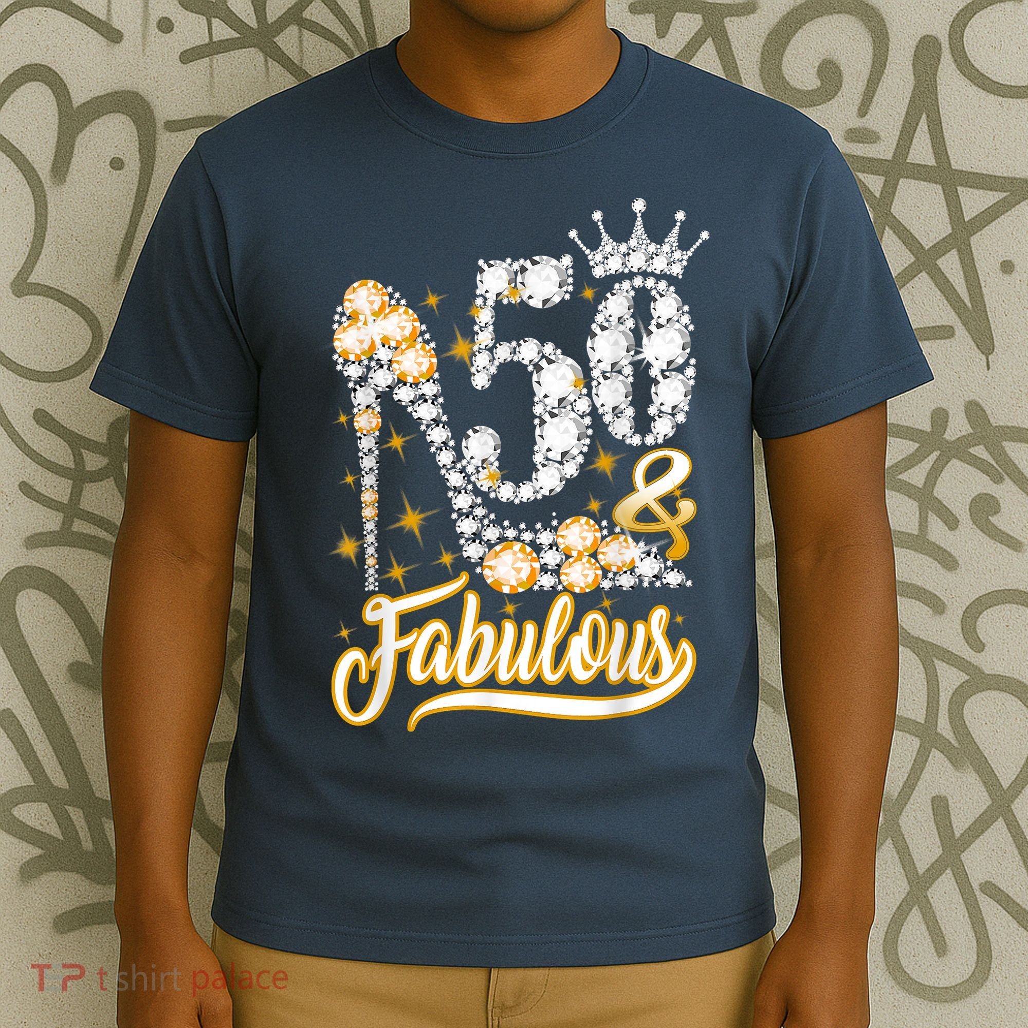 50 & Fabulous 50 Years Old 50th Birthday Diamond Crown Shoes T-Shirt