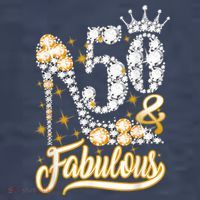 50 & Fabulous 50 Years Old 50th Birthday Diamond Crown Shoes T-Shirt thumb 5