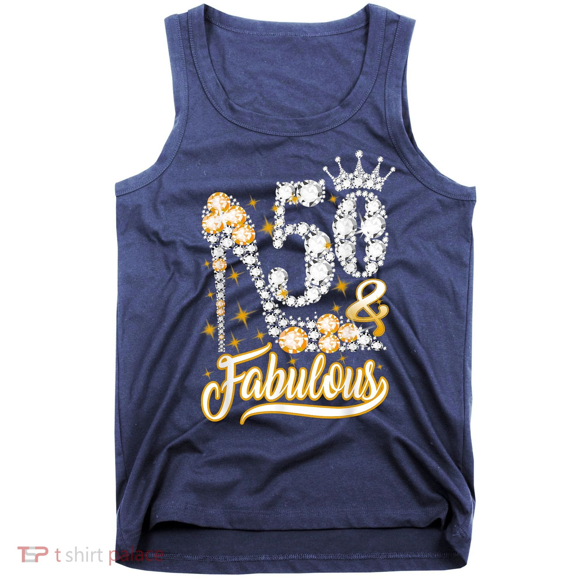 50 & Fabulous 50 Years Old 50th Birthday Diamond Crown Shoes Tank Top