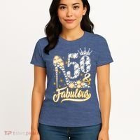 50 & Fabulous 50 Years Old 50th Birthday Diamond Crown Shoes Women's T-Shirt thumb 4