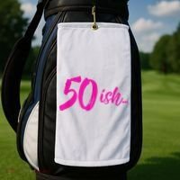 50ish Funny 50th Birthday Turning 50 Years Old Golf Towel thumb 2
