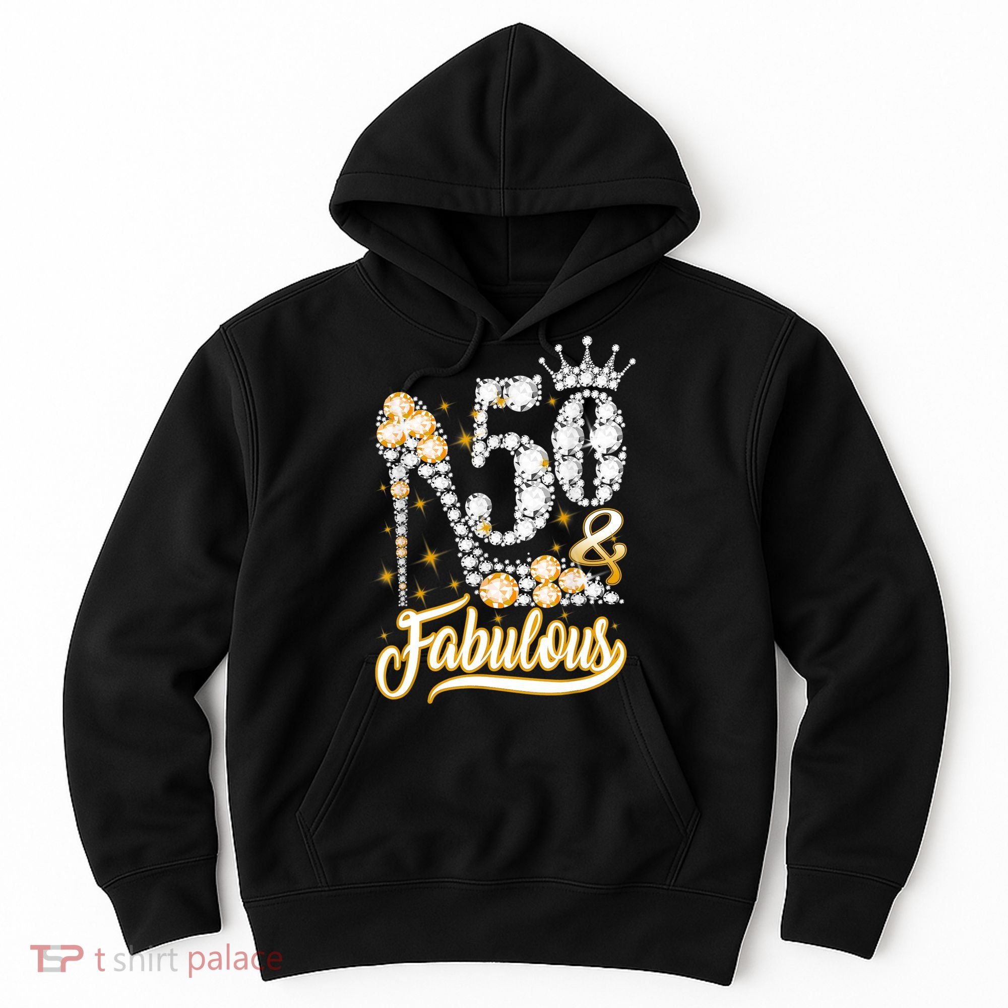 50 & Fabulous 50 Years Old 50th Birthday Diamond Crown Shoes Hoodie