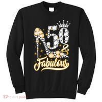 50 & Fabulous 50 Years Old 50th Birthday Diamond Crown Shoes Sweatshirt thumb 0