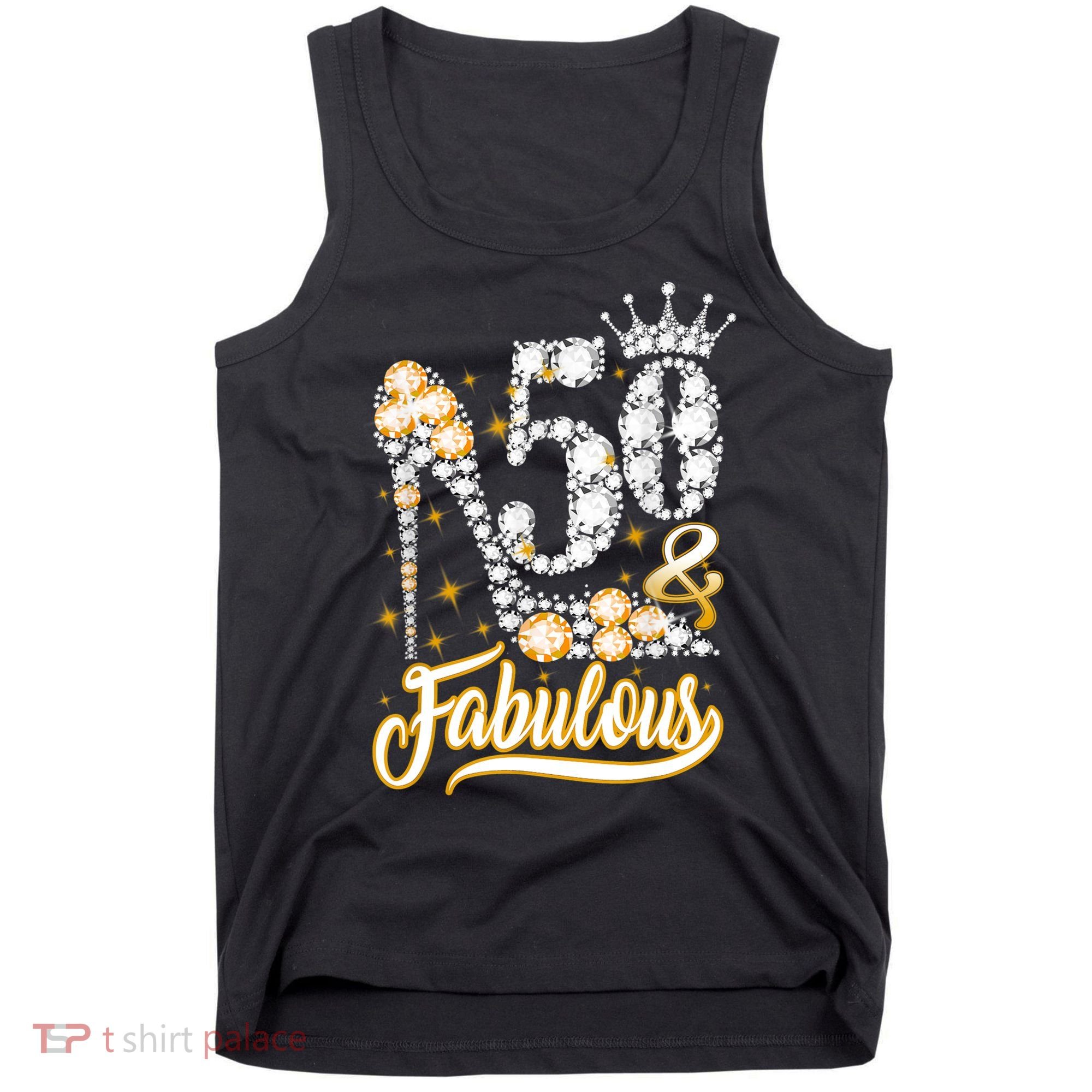 50 & Fabulous 50 Years Old 50th Birthday Diamond Crown Shoes Tank Top