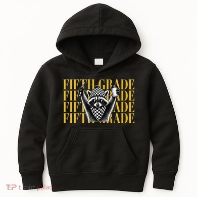 5th Fifth Grade Funny Raccoon Back To School Kids Hoodie