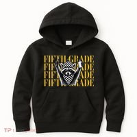 5th Fifth Grade Funny Raccoon Back To School Kids Hoodie thumb 0