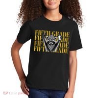 5th Fifth Grade Funny Raccoon Back To School Kids T-Shirt thumb 2