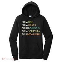5 Five Solas Of The Reformation Theology Christian Church Gift Women's Hoodie thumb 0