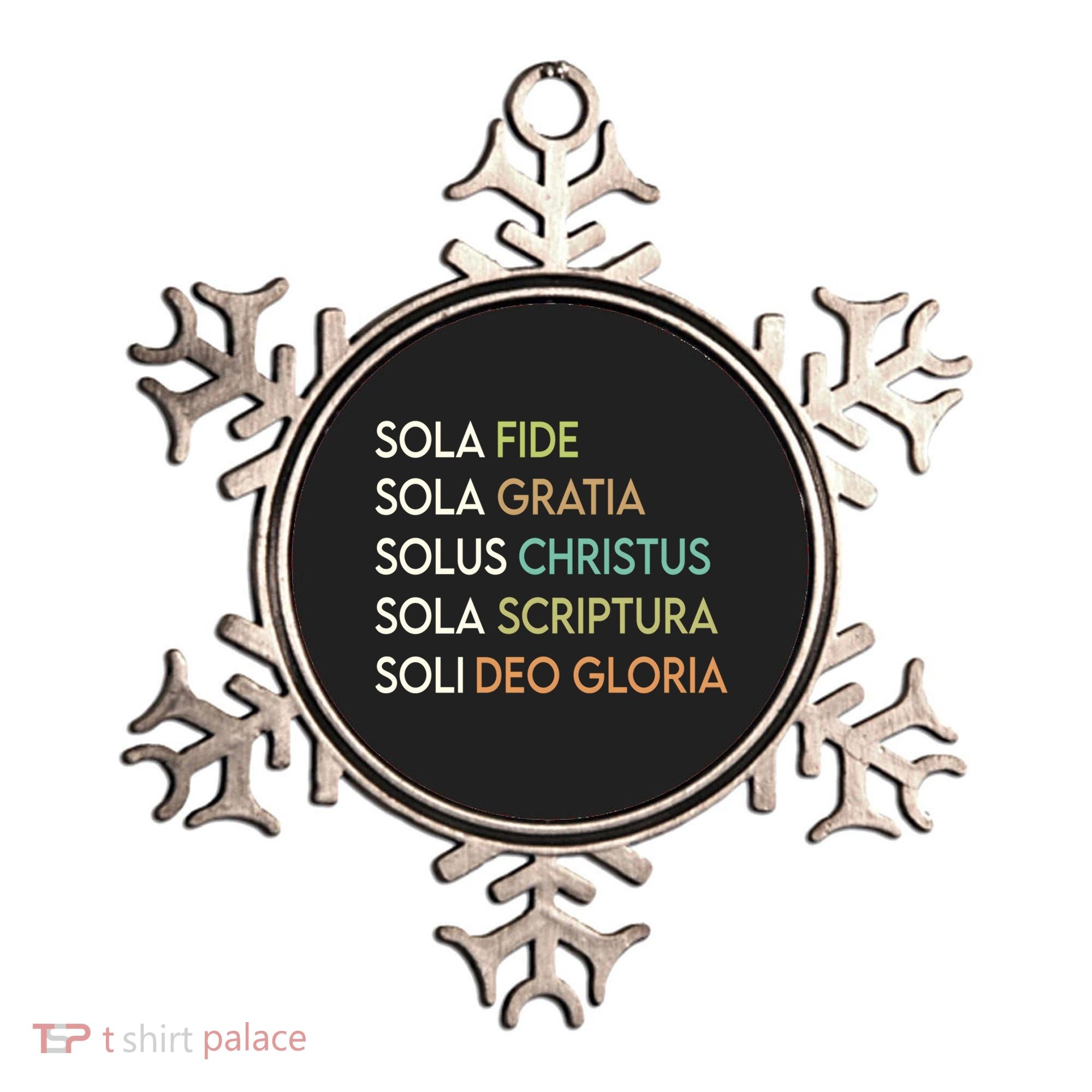 5 Five Solas Of The Reformation Theology Christian Church Gift Ornament