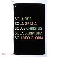 5 Five Solas Of The Reformation Theology Christian Church Gift Golf Towel thumb 0