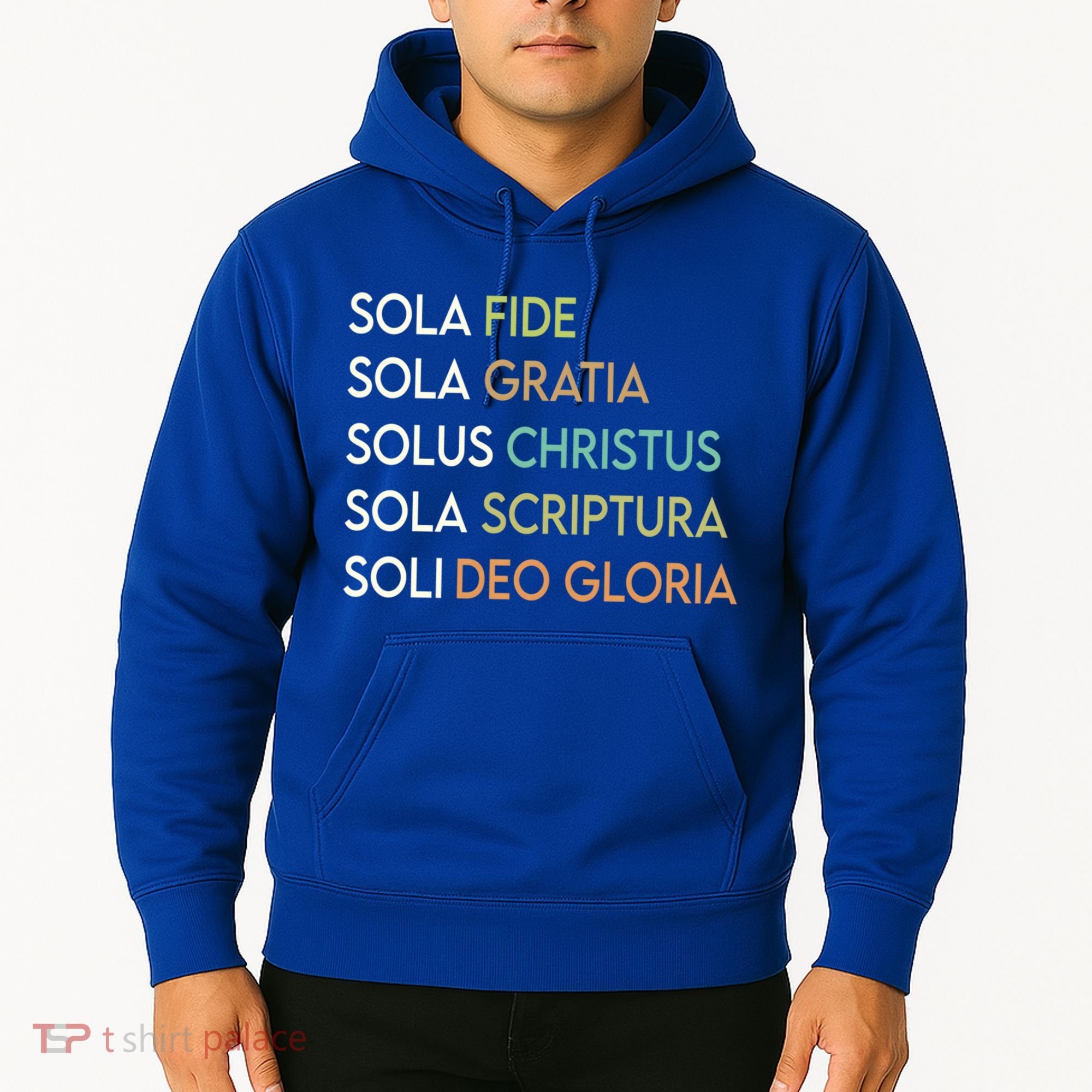 5 Five Solas Of The Reformation Theology Christian Church Gift Hoodie