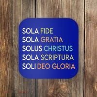 5 Five Solas Of The Reformation Theology Christian Church Gift Coaster thumb 0