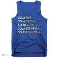 5 Five Solas Of The Reformation Theology Christian Church Gift Tank Top thumb 0
