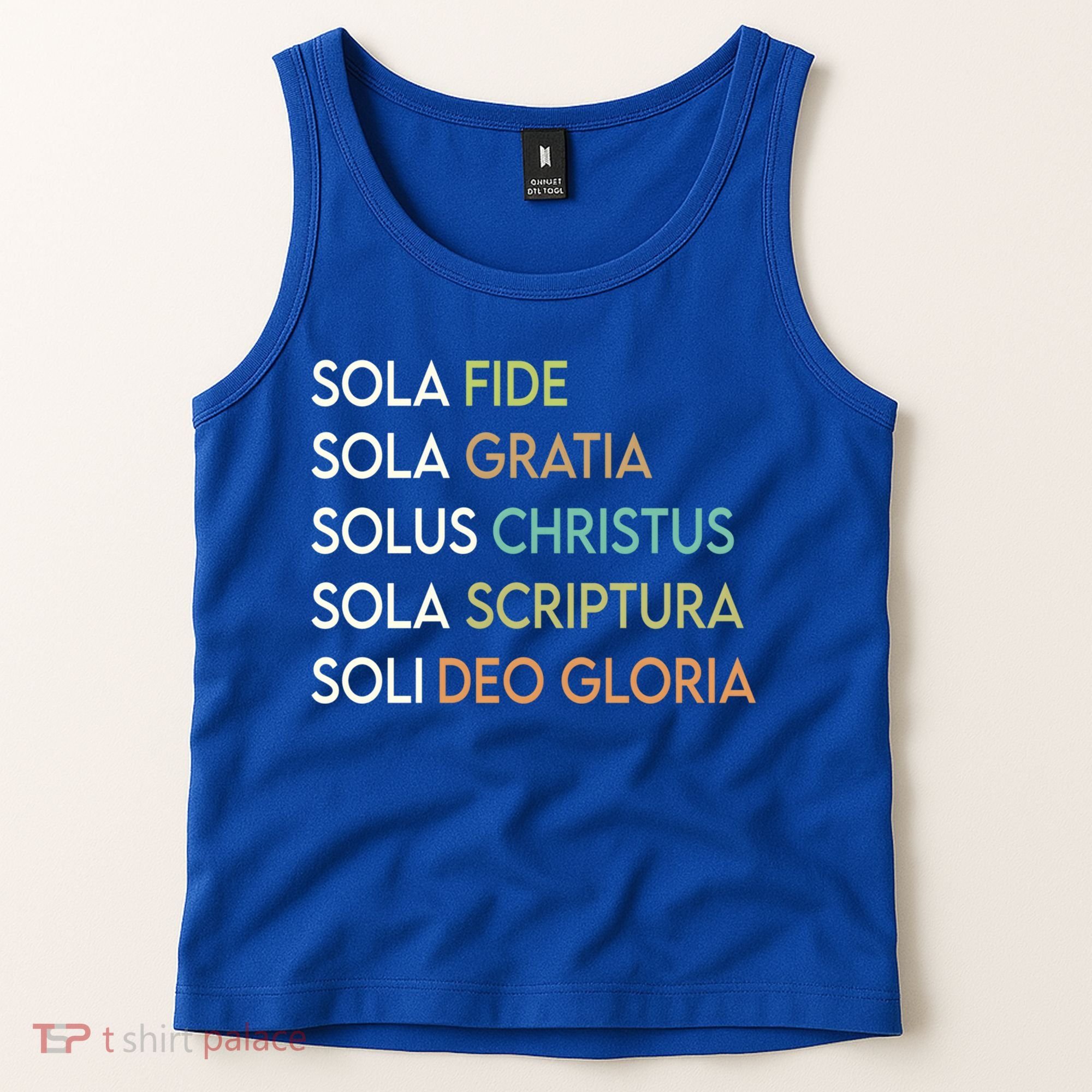 5 Five Solas Of The Reformation Theology Christian Church Gift Tank Top