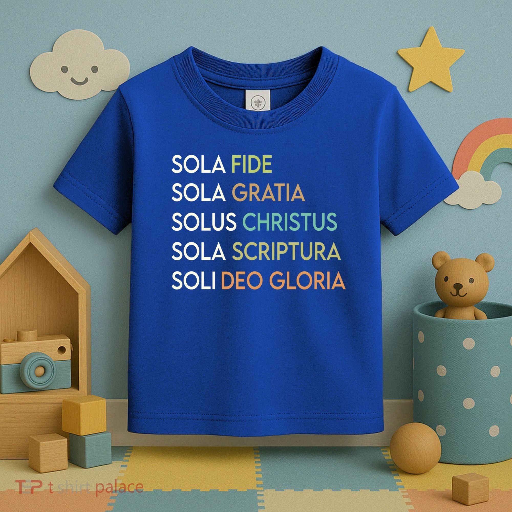 5 Five Solas Of The Reformation Theology Christian Church Gift Toddler T-Shirt