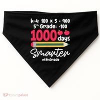 5th Grade 1000 Days Smarter Fifth Grade Student 1000th Day USA-Made Doggie Bandana thumb 0