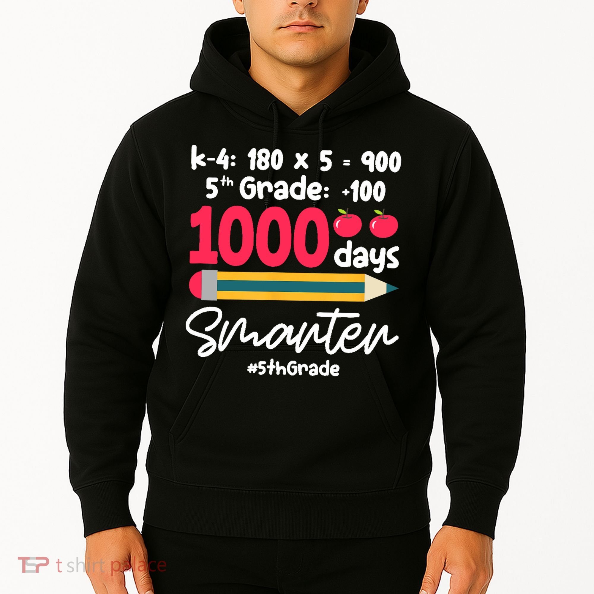 5th Grade 1000 Days Smarter Fifth Grade Student 1000th Day Hoodie