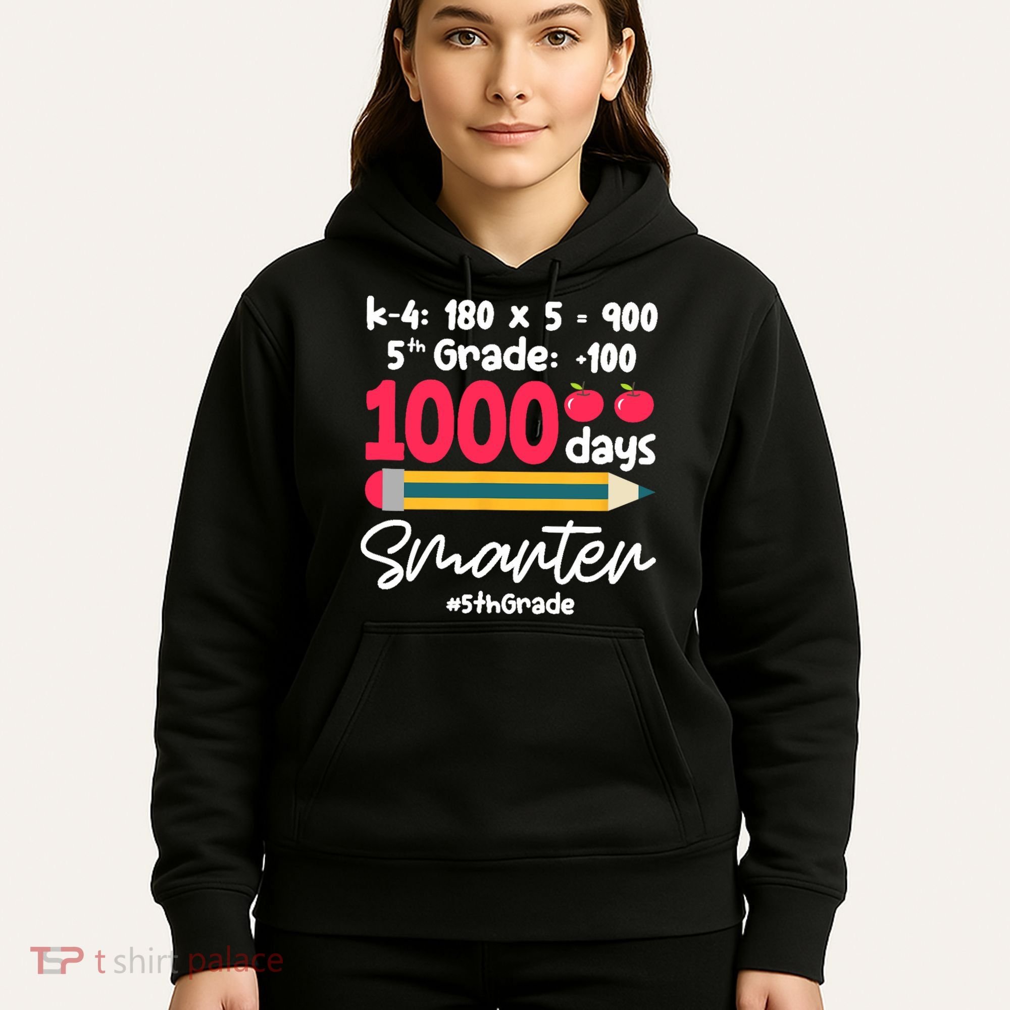 5th Grade 1000 Days Smarter Fifth Grade Student 1000th Day Hoodie