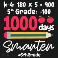 5th Grade 1000 Days Smarter Fifth Grade Student 1000th Day Hoodie thumb 7