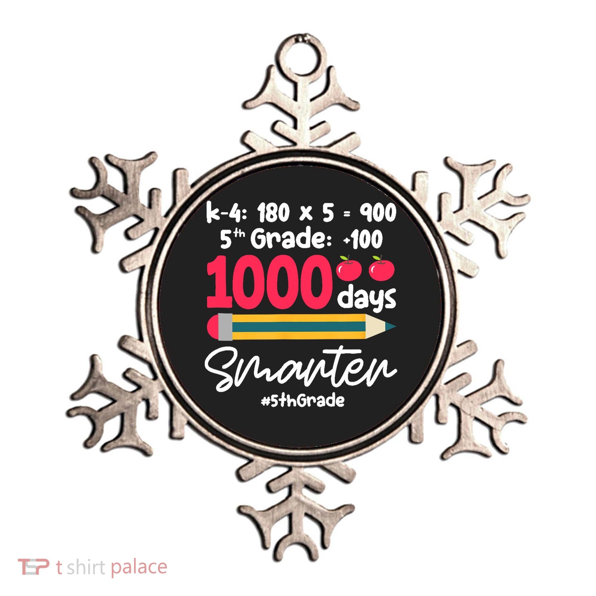 5th Grade 1000 Days Smarter Fifth Grade Student 1000th Day Ornament