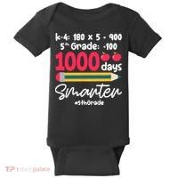 5th Grade 1000 Days Smarter Fifth Grade Student 1000th Day Baby Bodysuit thumb 0