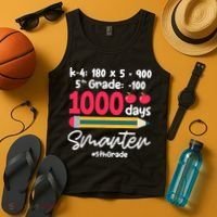 5th Grade 1000 Days Smarter Fifth Grade Student 1000th Day Tank Top thumb 4
