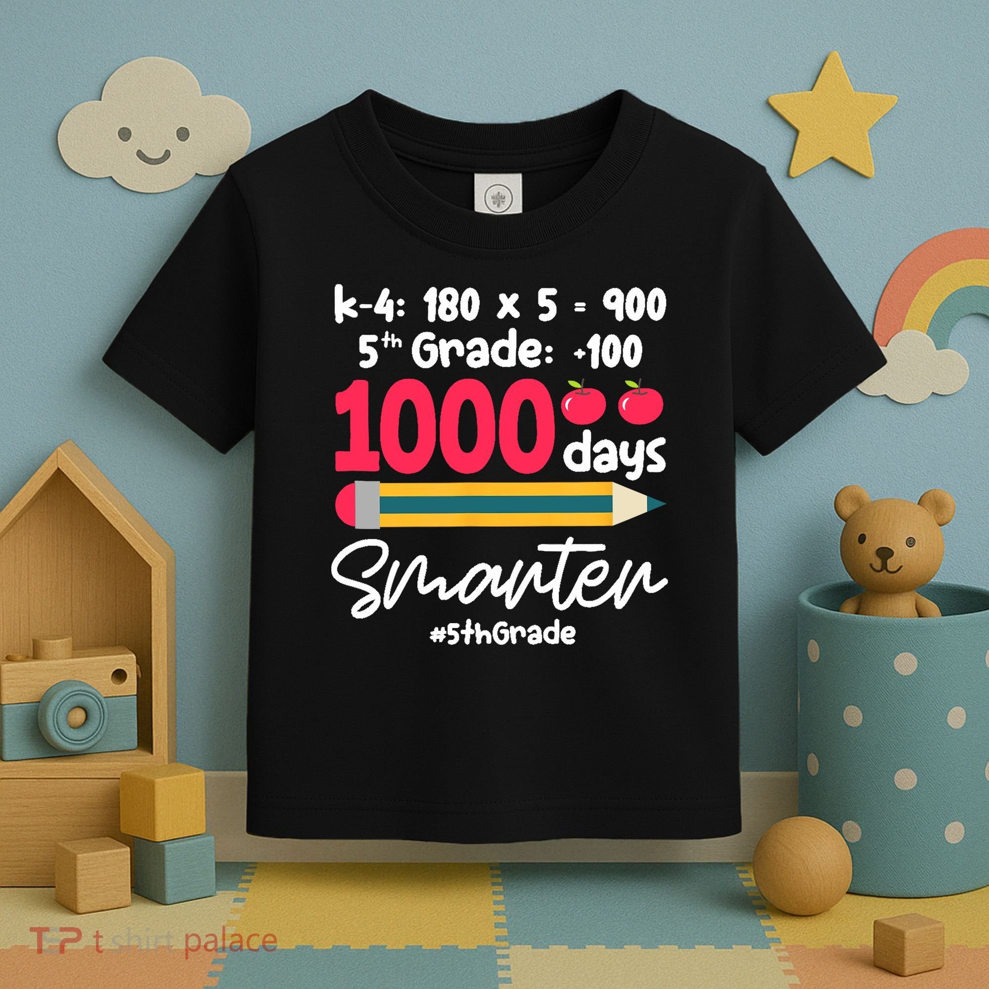 5th Grade 1000 Days Smarter Fifth Grade Student 1000th Day Toddler T-Shirt