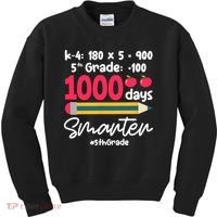 5th Grade 1000 Days Smarter Fifth Grade Student 1000th Day Kids Sweatshirt thumb 0