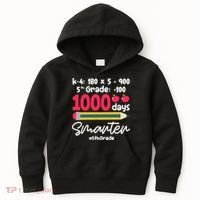 5th Grade 1000 Days Smarter Fifth Grade Student 1000th Day Kids Hoodie thumb 0
