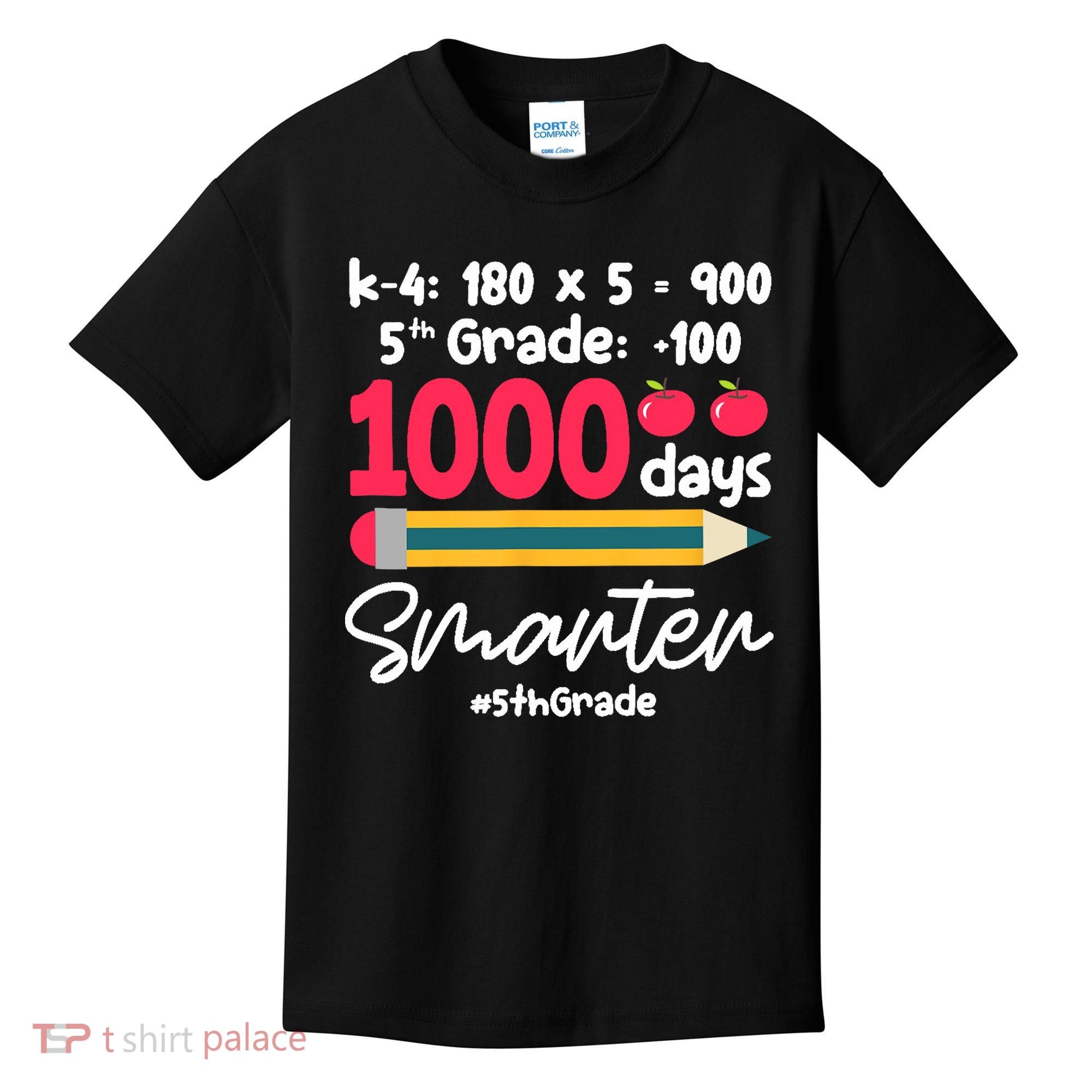 5th Grade 1000 Days Smarter Fifth Grade Student 1000th Day Kids T-Shirt