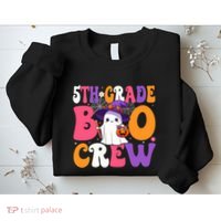 5th Grade Boo Crew Halloween Fifth Grade Halloween Teacher Sweatshirt thumb 2