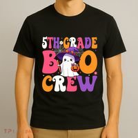 5th Grade Boo Crew Halloween Fifth Grade Halloween Teacher T-Shirt thumb 3