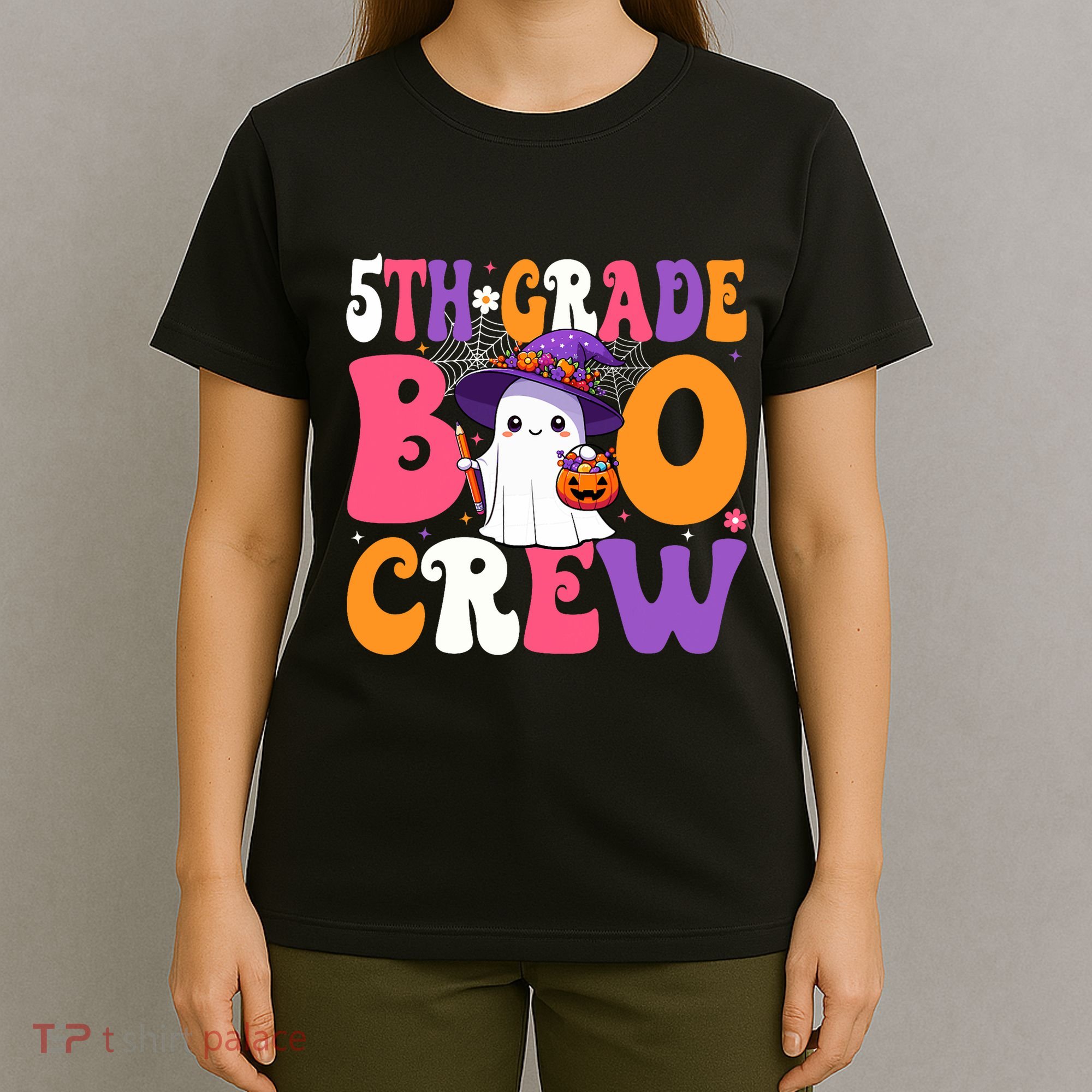 5th Grade Boo Crew Halloween Fifth Grade Halloween Teacher T-Shirt