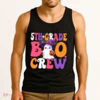 5th Grade Boo Crew Halloween Fifth Grade Halloween Teacher Tank Top thumb 3