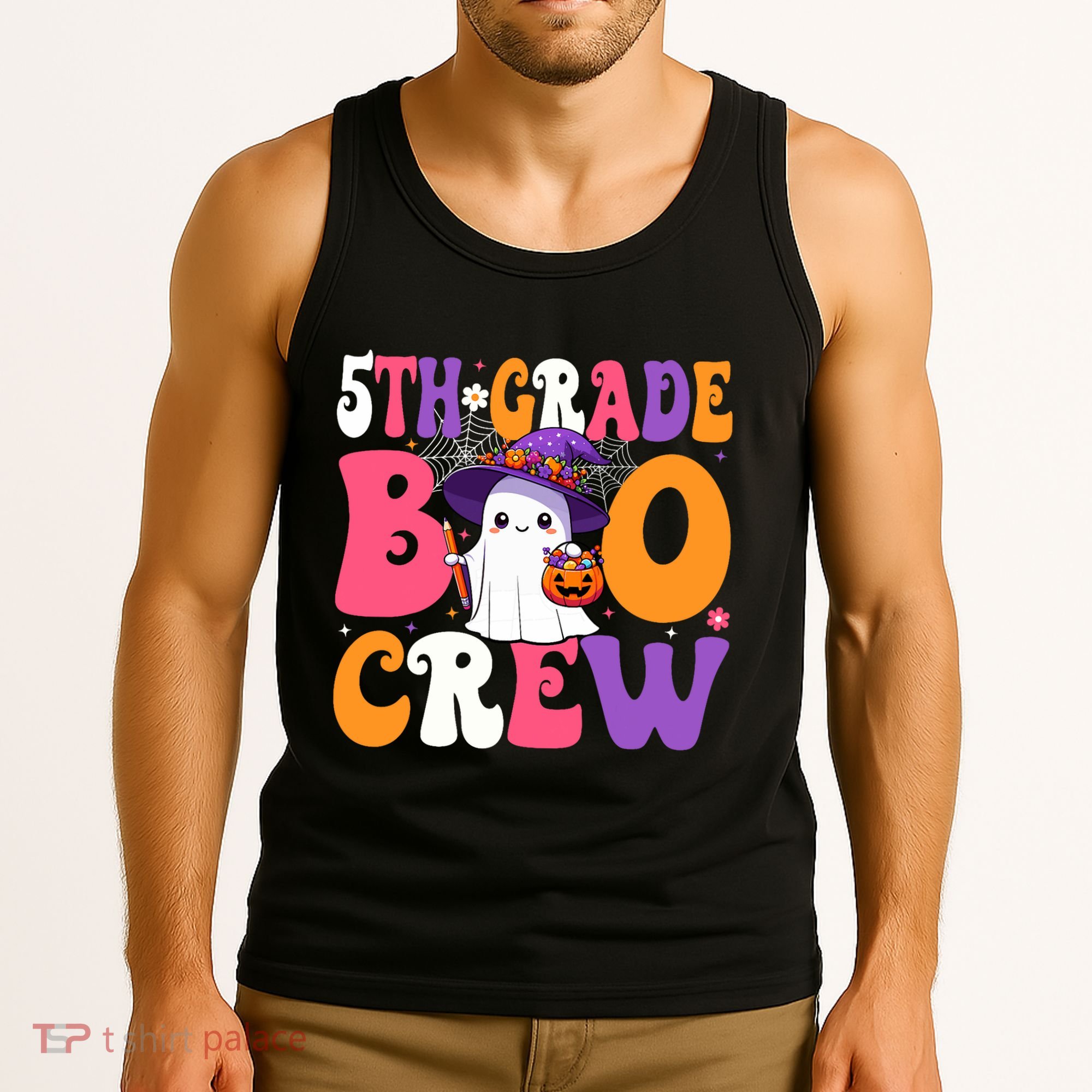 5th Grade Boo Crew Halloween Fifth Grade Halloween Teacher Tank Top