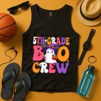 5th Grade Boo Crew Halloween Fifth Grade Halloween Teacher Tank Top thumb 4