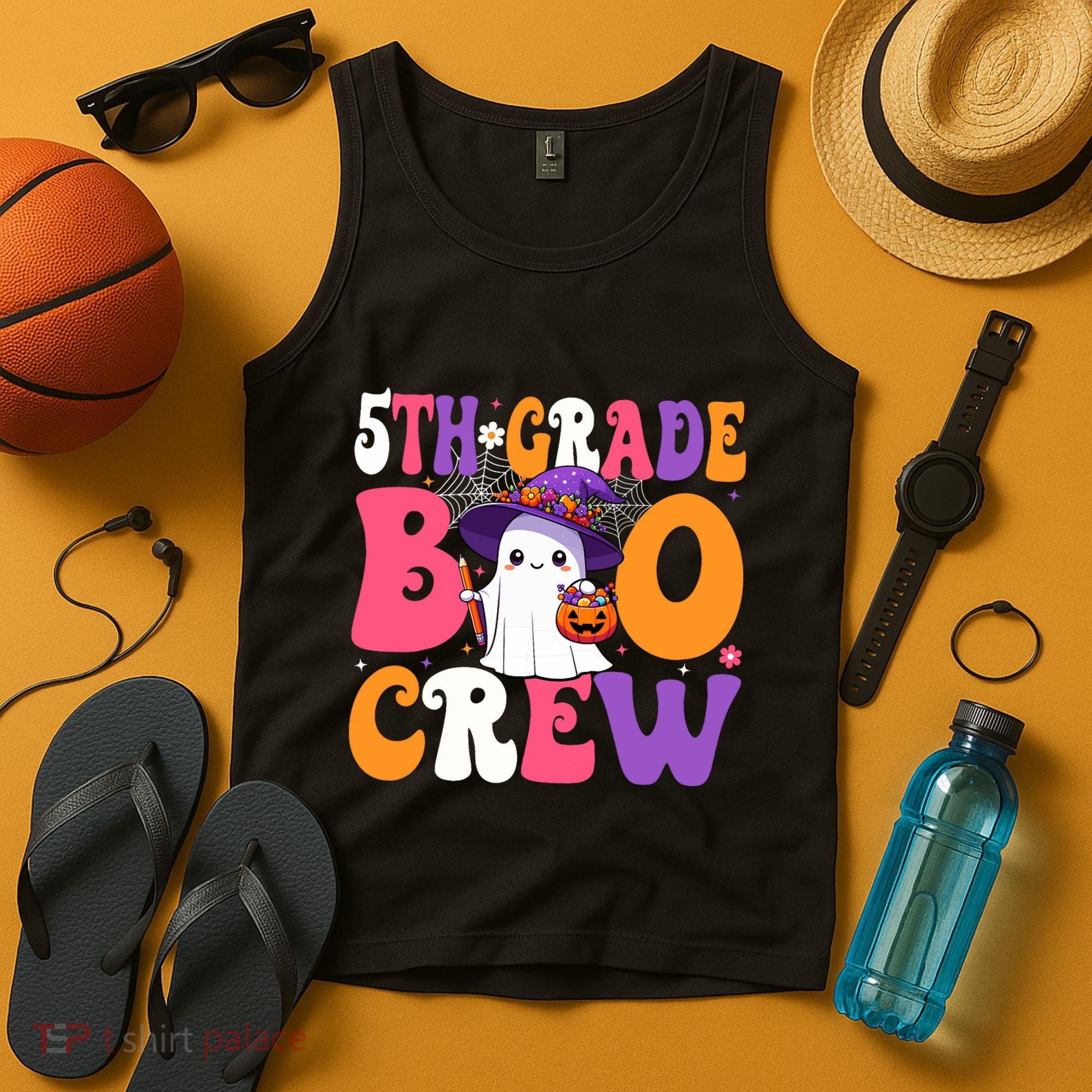 5th Grade Boo Crew Halloween Fifth Grade Halloween Teacher Tank Top
