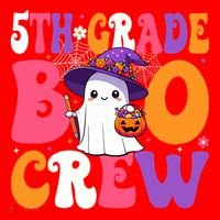 5th Grade Boo Crew Halloween Fifth Grade Halloween Teacher Santa Hat thumb 1