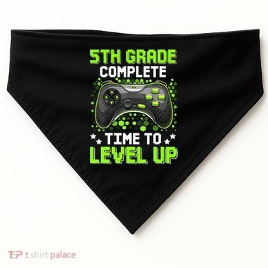 5th Grade Complete Time To Level Up Gaming Graduation USA-Made Doggie Bandana