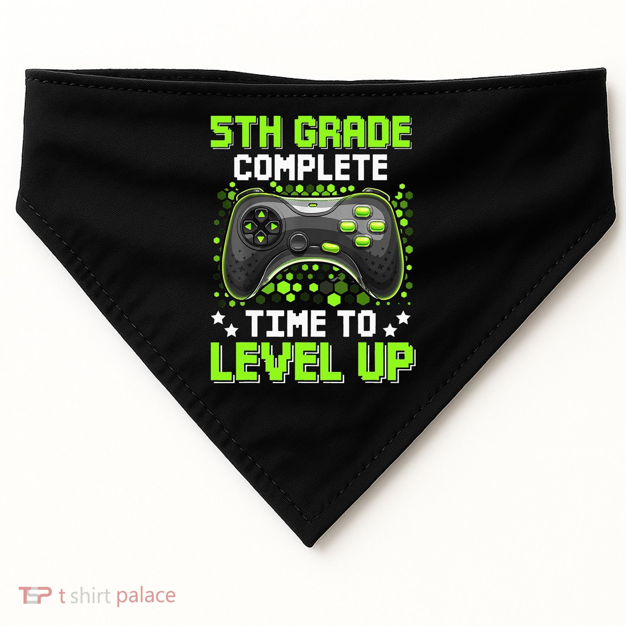 5th Grade Complete Time To Level Up Gaming Graduation USA-Made Doggie Bandana