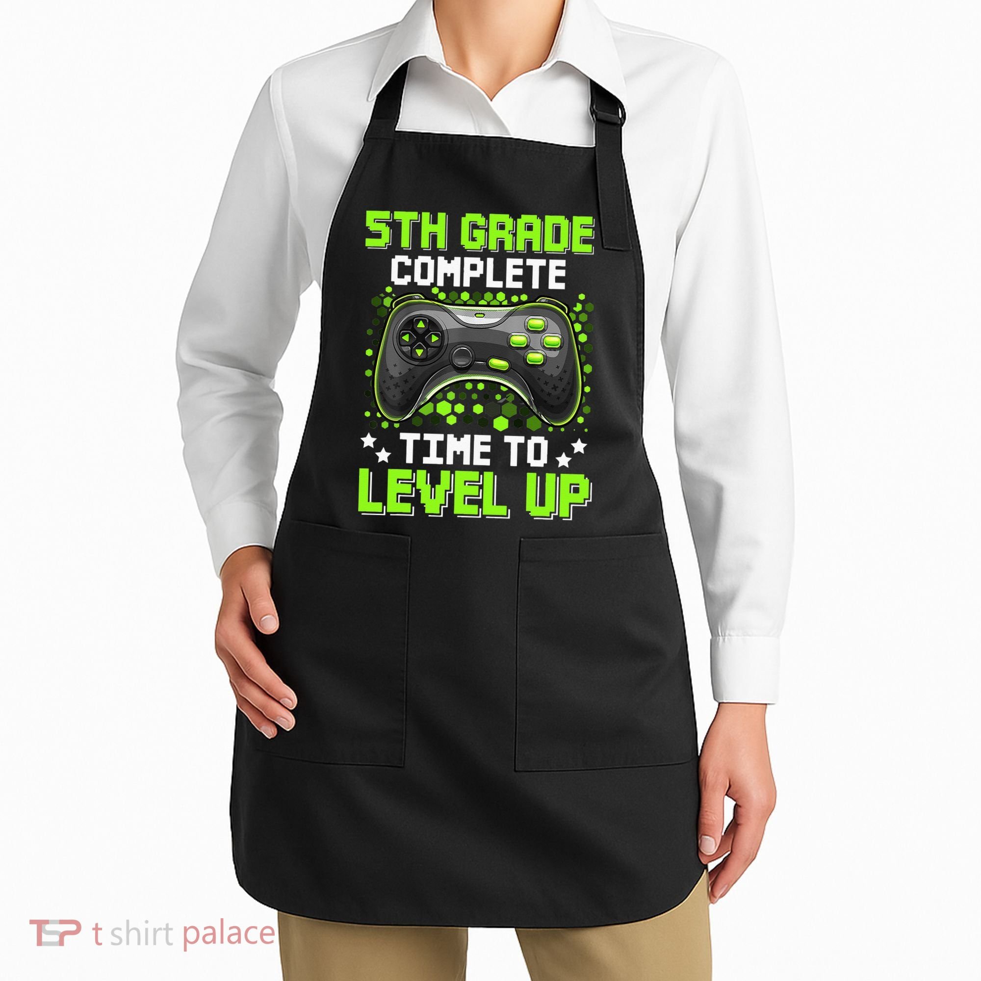 5th Grade Complete Time To Level Up Gaming Graduation Apron