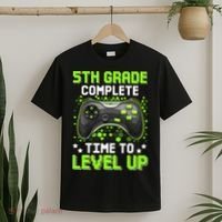 5th Grade Complete Time To Level Up Gaming Graduation T-Shirt thumb 2