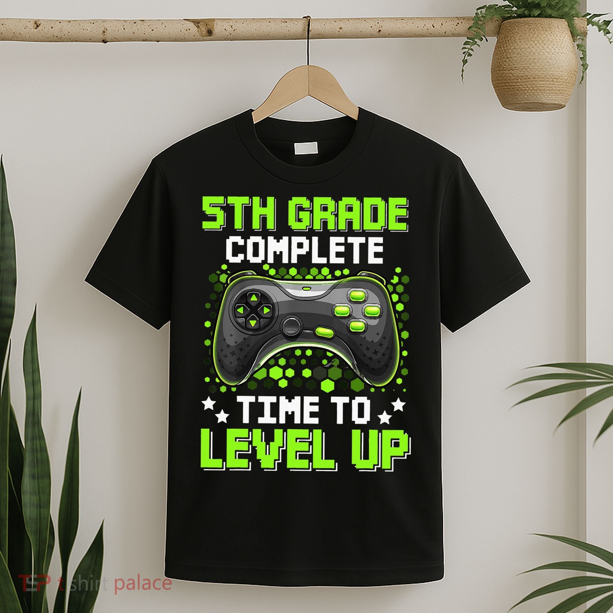 5th Grade Complete Time To Level Up Gaming Graduation T-Shirt