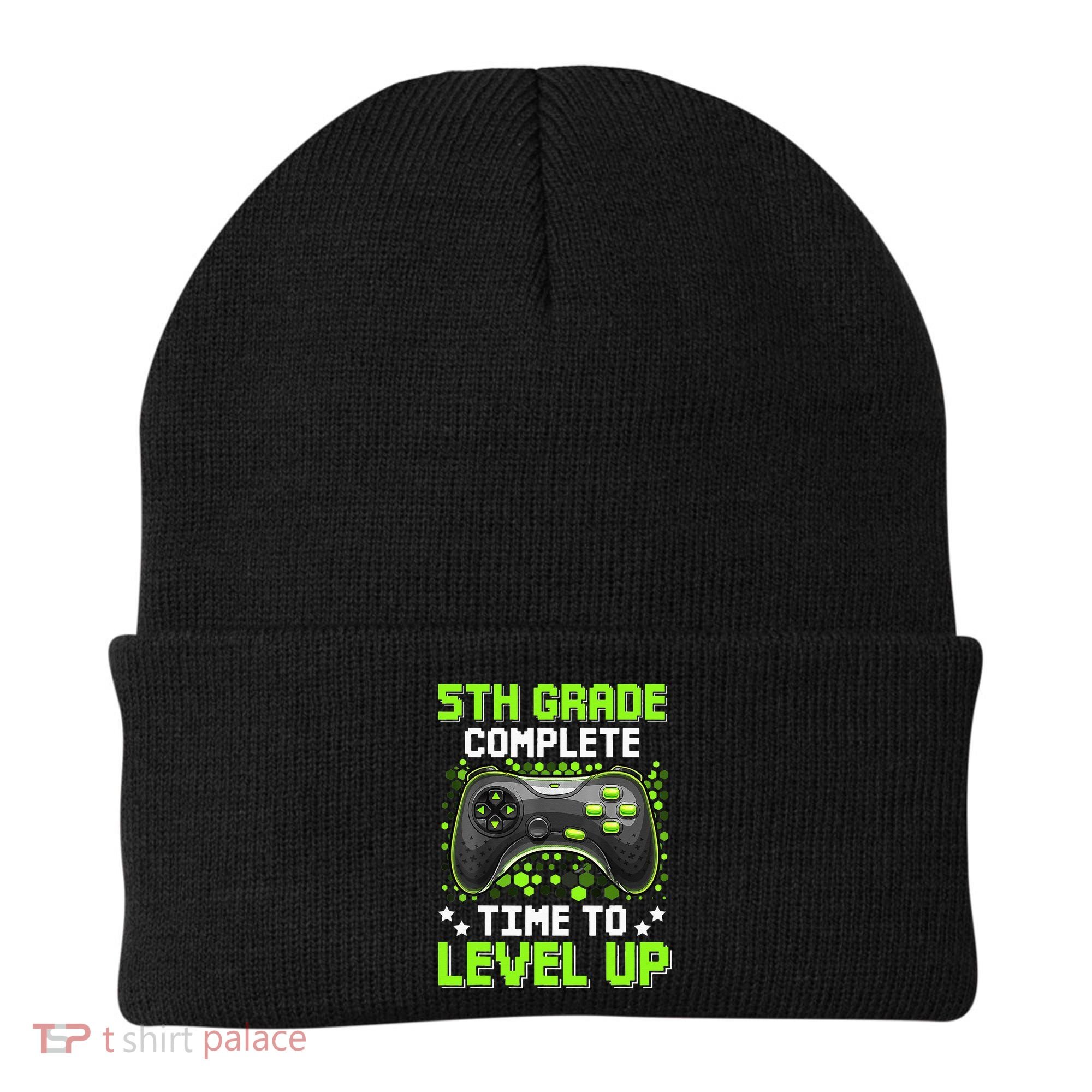 5th Grade Complete Time To Level Up Gaming Graduation Beanie