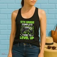 5th Grade Complete Time To Level Up Gaming Graduation Women's Tank Top thumb 2