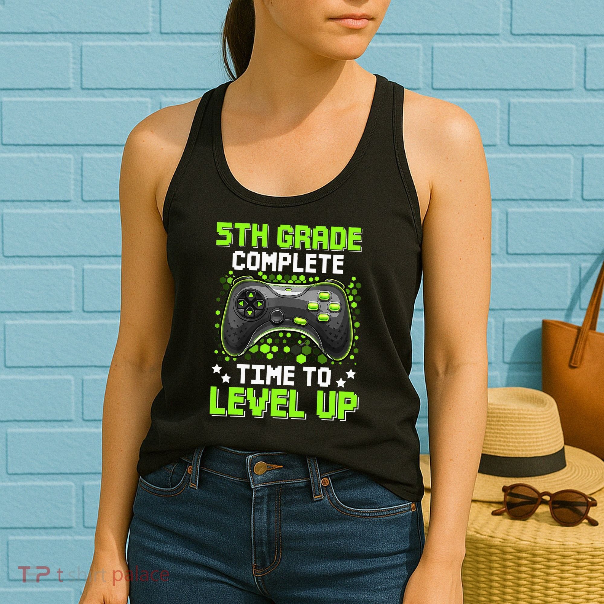 5th Grade Complete Time To Level Up Gaming Graduation Women's Tank Top